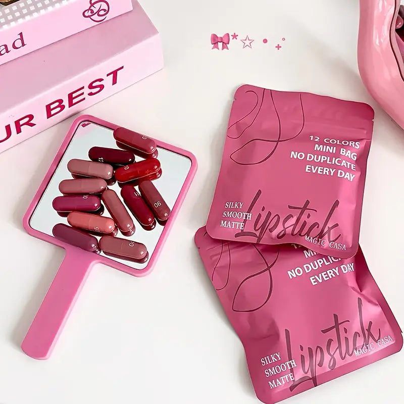 12-Color Capsule Lipstick Set