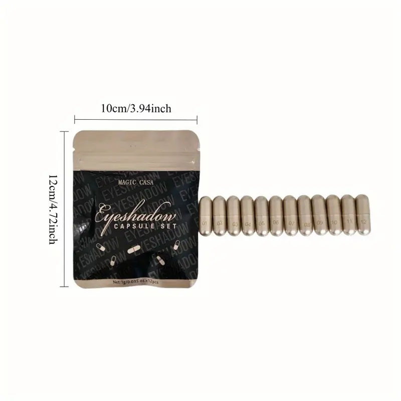 12pcs Eyeshadow Set - Shimmer Multi-color Portable Eyeshadow Stick, Create Atmospheric Eye Makeup