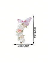 SHEIN 1/3pcs Telephone Wire Hair Scrunchies, Faux Pearl Flower & Bow Decorated Ponytail Holder, Damage-Free Hair Accessories, Elegant Countryside Style For Women Beauty Home Bedroom Decor Hair Elastics Hair Rubber Bands Hair Rope Elastic Hair Tie