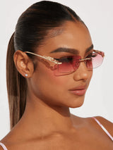 SHEIN 1 Pair Women's Fashion Metal Frame Leopard Decor Fashion Glasses