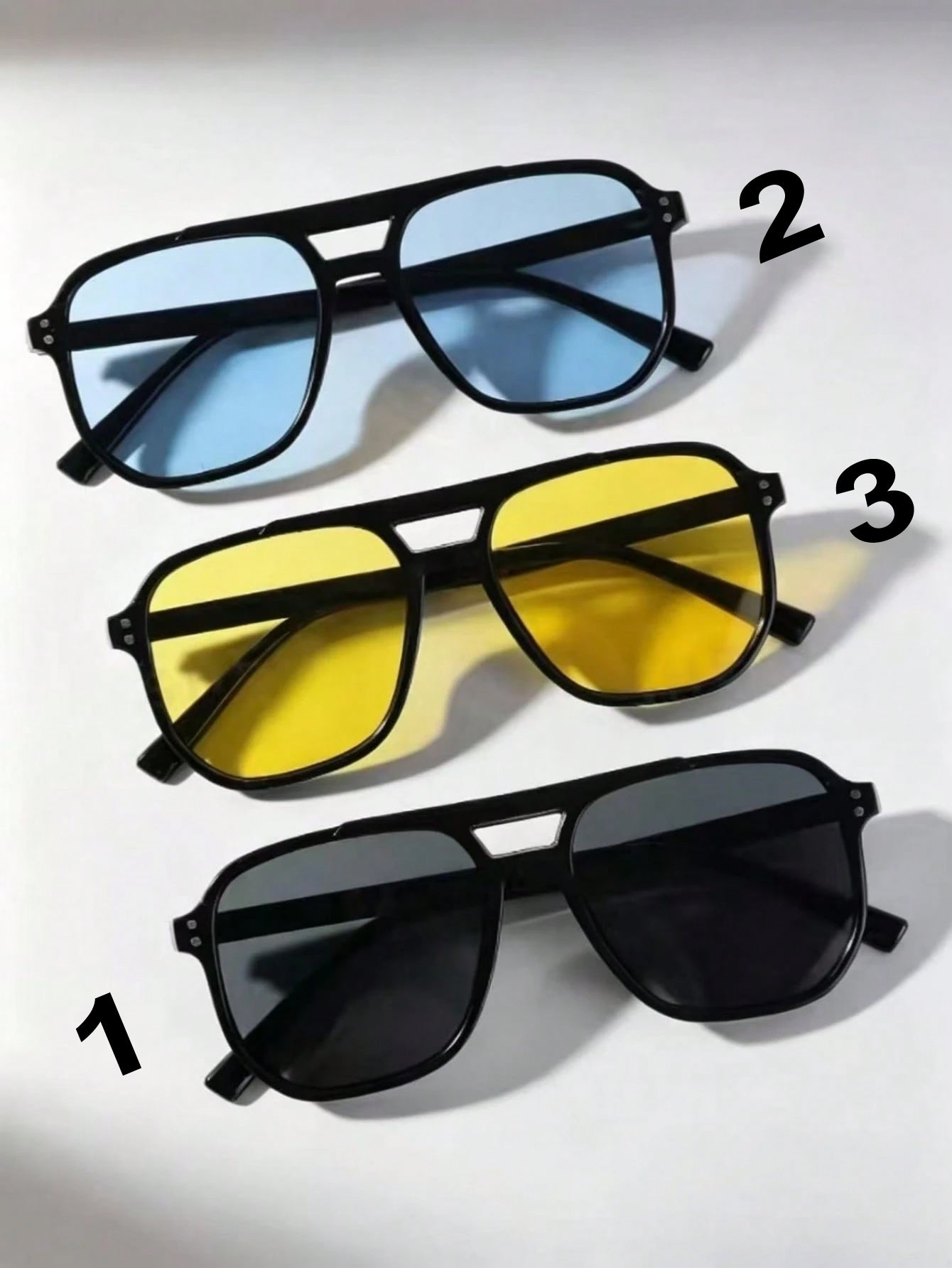 1pairs Men's Multicolor Classic Retro Summer Holiday Leisure Fashion Glasses2