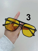 SHEIN 1pairs Men's Multicolor Classic Retro Summer Holiday Leisure Fashion Glasses