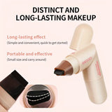 1pc Rotating Dual Tip Eyeliner Pen - Waterproof, Smudge-Proof, One-Shot Application, Long-Lasting Makeup