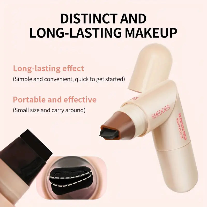 1pc Rotating Dual Tip Eyeliner Pen - Waterproof, Smudge-Proof, One-Shot Application, Long-Lasting Makeup
