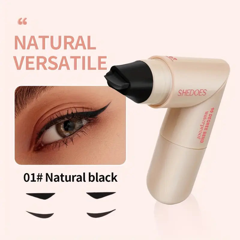 1pc Rotating Dual Tip Eyeliner Pen - Waterproof, Smudge-Proof, One-Shot Application, Long-Lasting Makeup