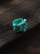 SHEIN 1pc Bohemian Style Elastic Beaded Wide Ring With Natural Stone