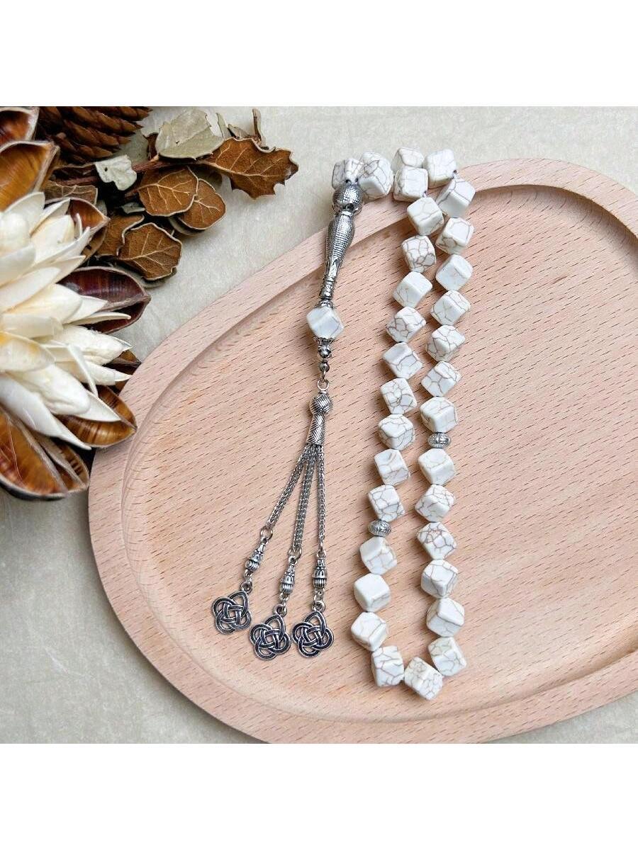 1pc Classical Tassel & Turquoise-Like Bead Decor Bracelet