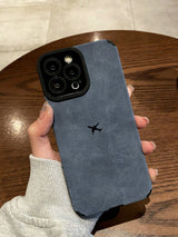 1pc Leather & Tpu Aircraft Painted Phone Case Compatible With Iphone