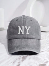 1pc Men's Embroidered NY Washed Baseball Cap