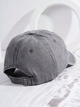SHEIN 1pc Men's Embroidered NY Washed Baseball Cap