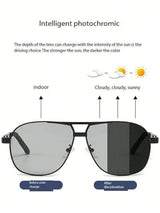 SHEIN 1pc Unisex Pilot Fashion Glasses, Polarized Fashion Glasses For Men