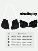 SHEIN 1pc Women's Sticky Palm-Shaped Strapless Invisible Bra - Lift Pads, Suitable For Backless Dresses