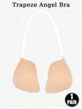 SHEIN 1pc Women's Sticky Palm-Shaped Strapless Invisible Bra - Lift Pads, Suitable For Backless Dresses
