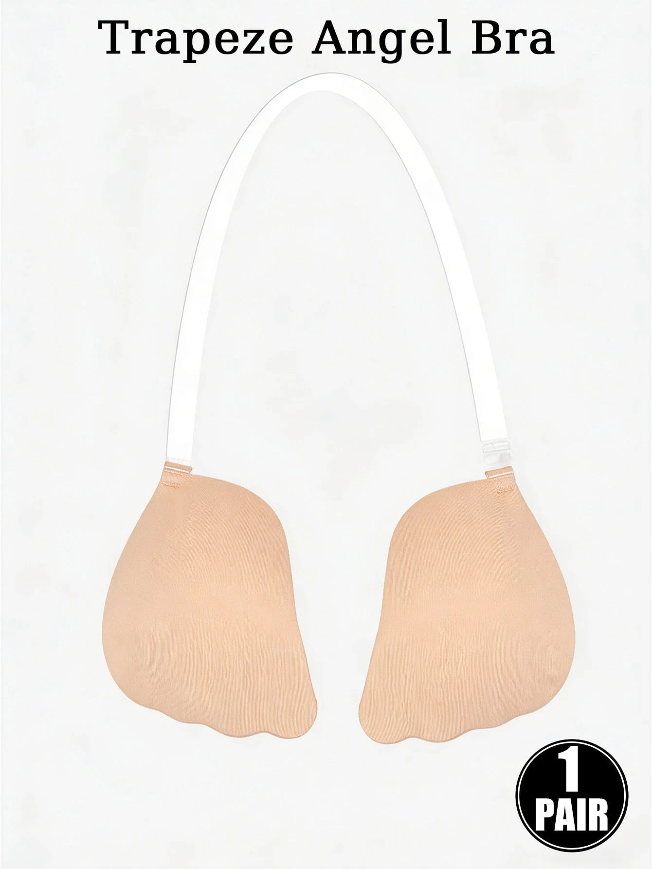 SHEIN 1pc Women's Sticky Palm-Shaped Strapless Invisible Bra - Lift Pads, Suitable For Backless Dresses