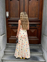 SHEIN 2pcs/Set Floral Print Front Button Camisole Top And Mini Skirt, Bohemian Fashion Casual Elegant Commute Daily Holiday Travel Beach Outfit, Suitable For Summer Polka Dot
