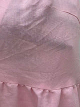 طقم شي إن مكون من قطعتين للنساء، بلوزة بدون أكمام وبنطال بخصر مطاطي، لون موحد، زي أنيق وعصري.