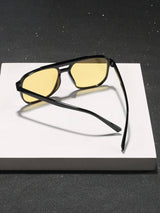 SHEIN 1pcs Men's Polycarbonate Pilot Fashionable Outdoor Travel Fashion Glasses