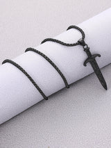 Fashionable and Popular 1pc Men Sword Pendant Necklace