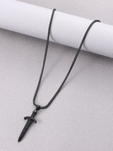 Fashionable and Popular 1pc Men Sword Pendant Necklace