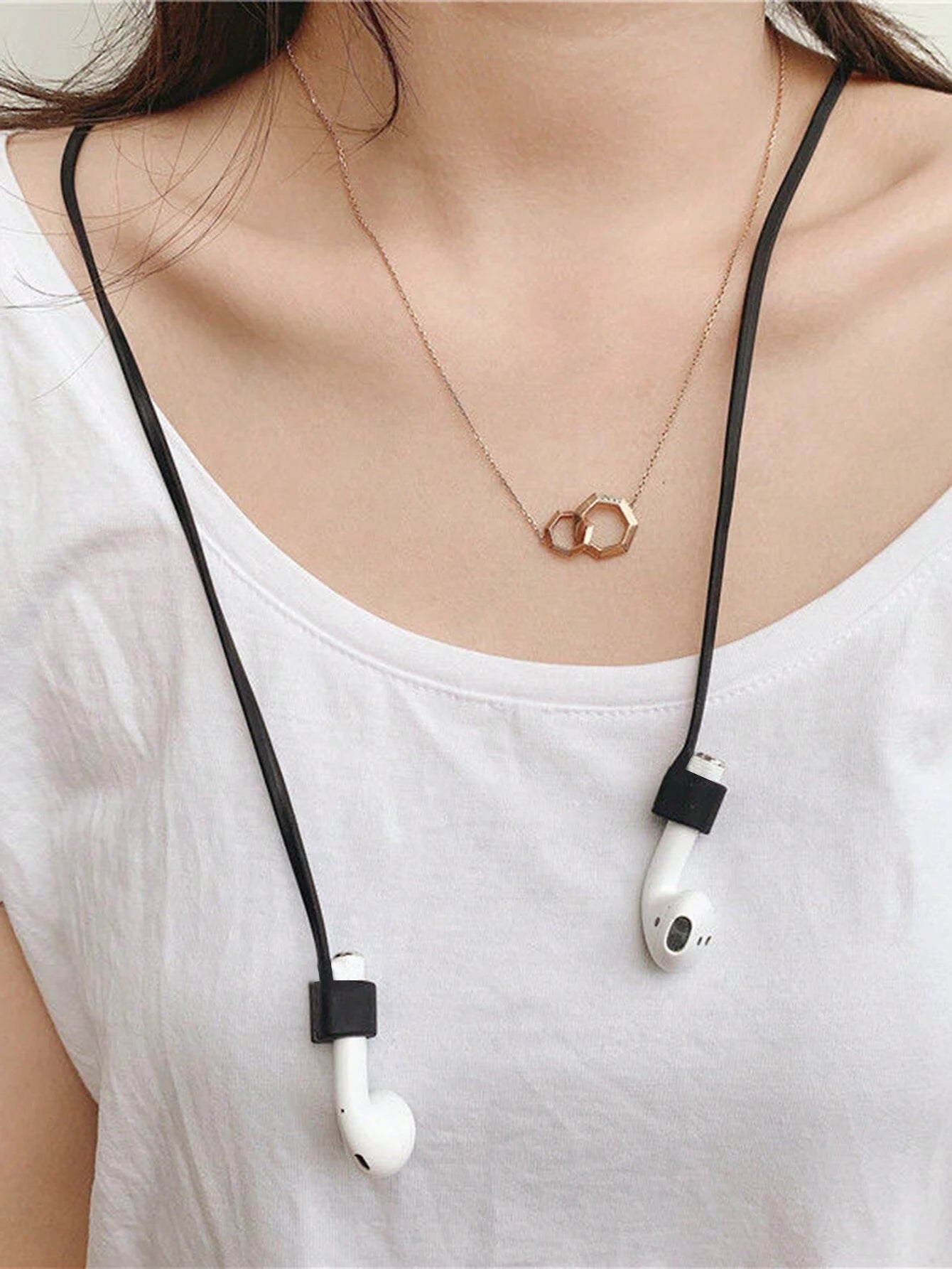 Apple AirPods Anti-Lost Rope, Wireless Earphone Silicone Hanging Strap, Anti-Lost Lanyard