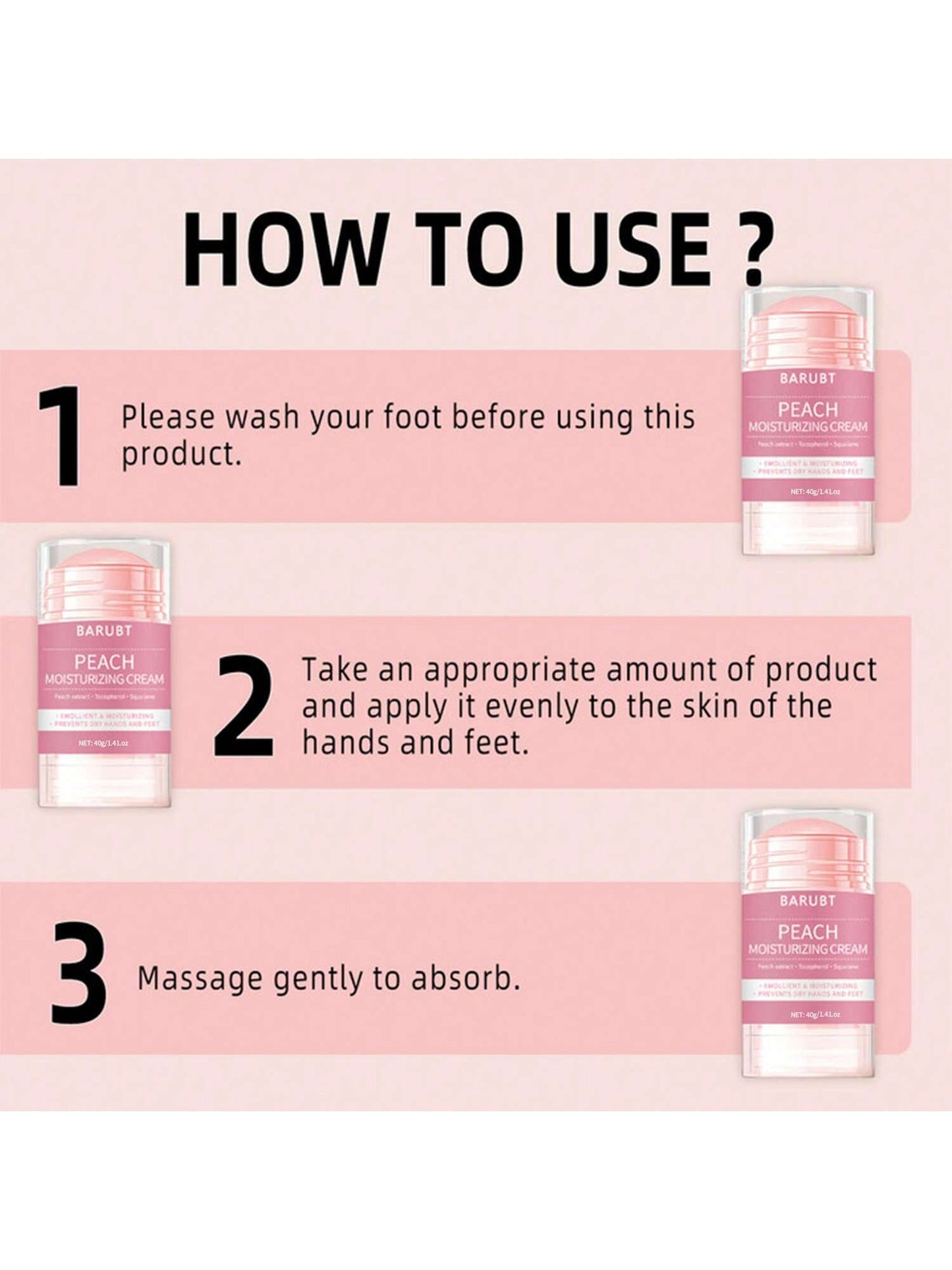 SHEIN BARUBT 40g Peach Foot Cream