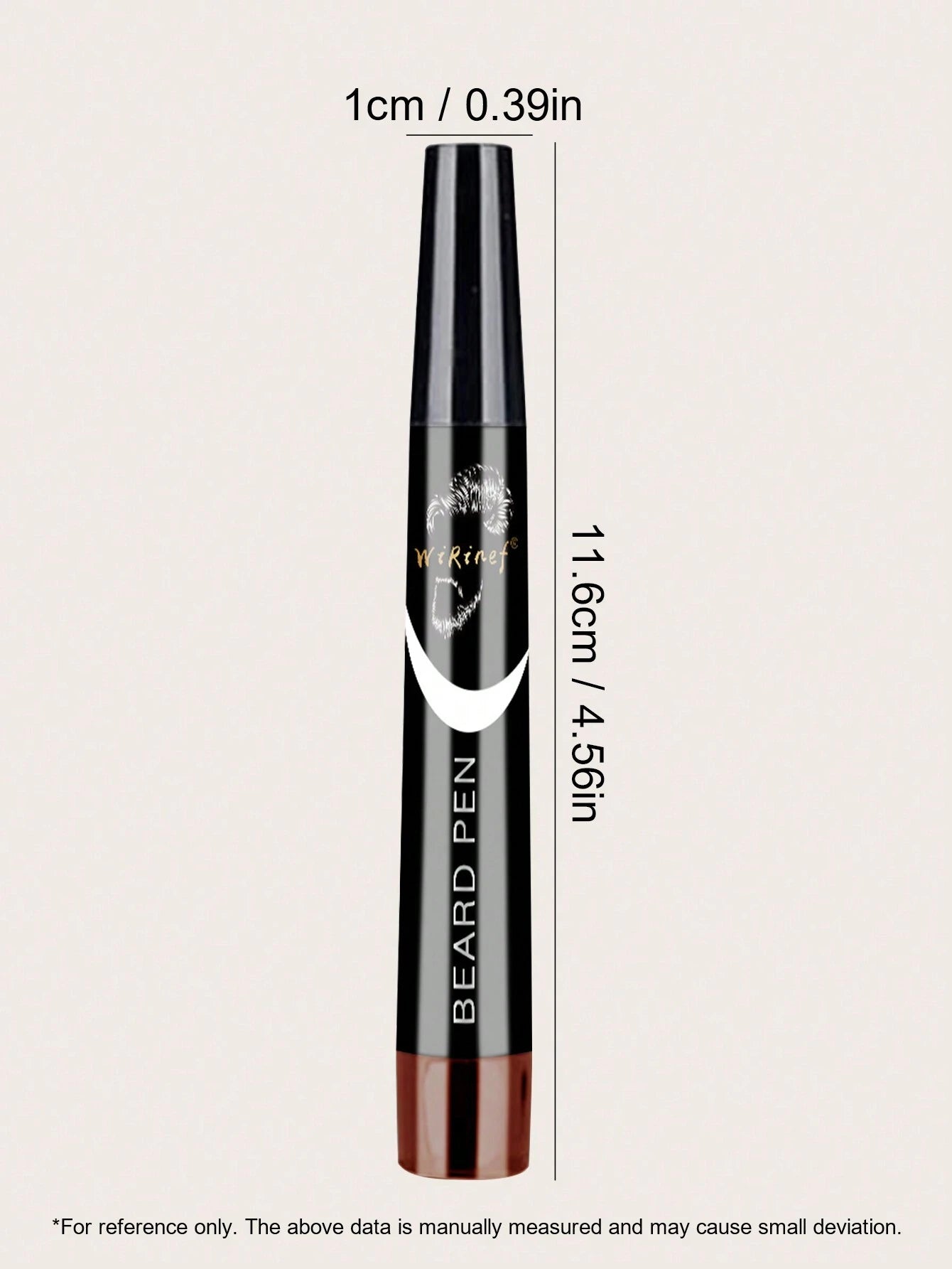 SHEIN Beard Filler Pen Kit Black 2-piece Set - 1 Beard Pen + 1 Beard Brush