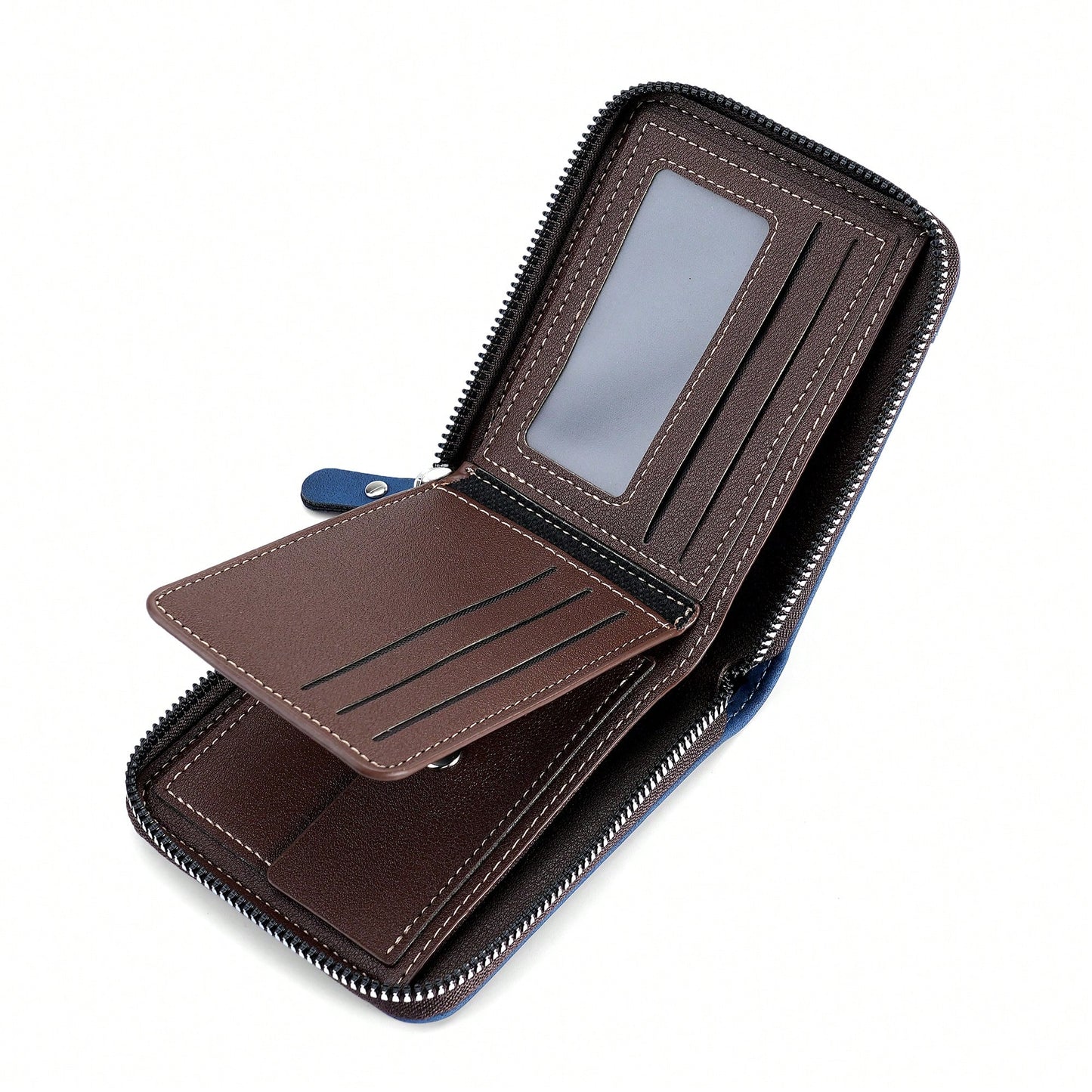 SHEIN 1pc Men's Vintage & Multifunctional Zipper Wallet