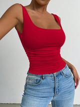 SHEIN TOP Chiquease Summer Casual Solid Color