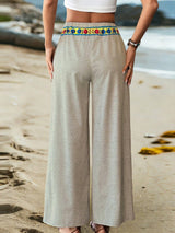 SHEIN EMERY ROSE Women's Beach Vacation Bohemian Print Loose Pants