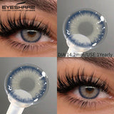 EYESHARE 1Pair/2pcs Natural Color Contact Lenses Gray Eyes Lenses 