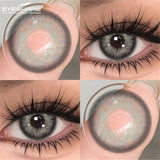 SHEIN EYESHARE زوج واحد/2 قطعة من العدسات اللاصقة الرمادية الطبيعية الناعمة والمريحة عالية الجودة للاستخدام مرة واحدة