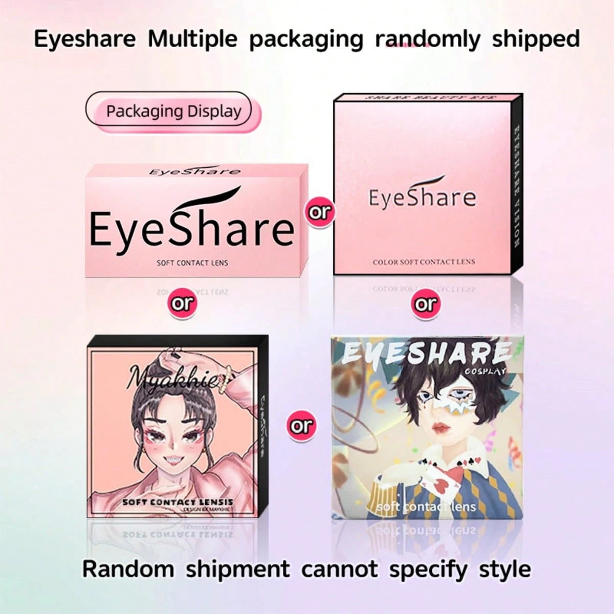 SHEIN EYESHARE 1Pair Myopia Lenses Colorful Natural Soft Brown Lense With Diopters Degree Beauty And Cosmetic Yaerly Gray Pupils Lenses With Degree