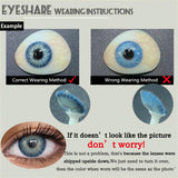SHEIN EYESHARE 1Pair Myopia Lenses Colorful Natural Soft Brown Lense With Diopters Degree Beauty And Cosmetic Yaerly Gray Pupils Lenses With Degree