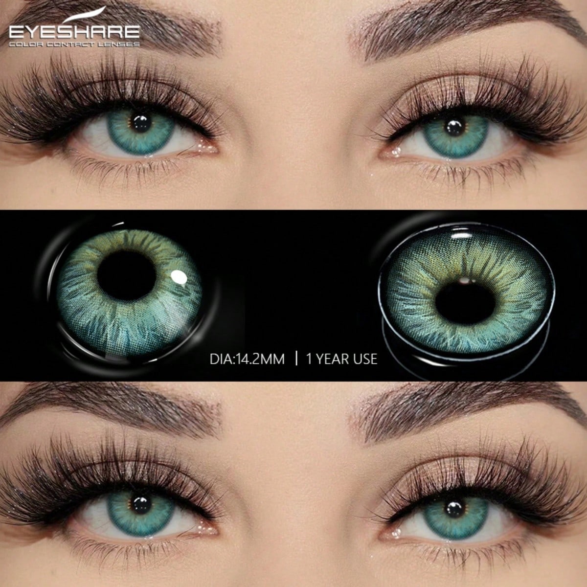 SHEIN Eyeshare 1 Pair Colored Contact Lenses For Eyes Natural Eye Lenses Gray Pupils Lens Blue Eye Lenses