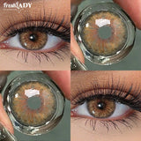 FRESH LADY (0.00-6.00 Degrees) 1 Pair , Brown Eyes Cosmetic Lenses