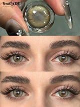 SHEIN FRESH LADY 1 Pair Colored Contact Lenses, Brown Eyes Cosmetic Lenses