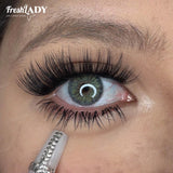 SHEIN FRESH LADY 1 Pair Gray Contact Lenses, Warm-Toned Subtle Style
