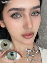 FRESH LADY 1 Pair Mixed Color Gray Colored Contact Lenses