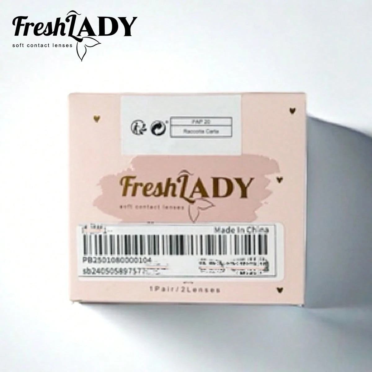 SHEIN FRESH LADY Freshlady عدسات لاصقة رمادية للاستعمال السنوي، 1 زوج، 14.20 مم