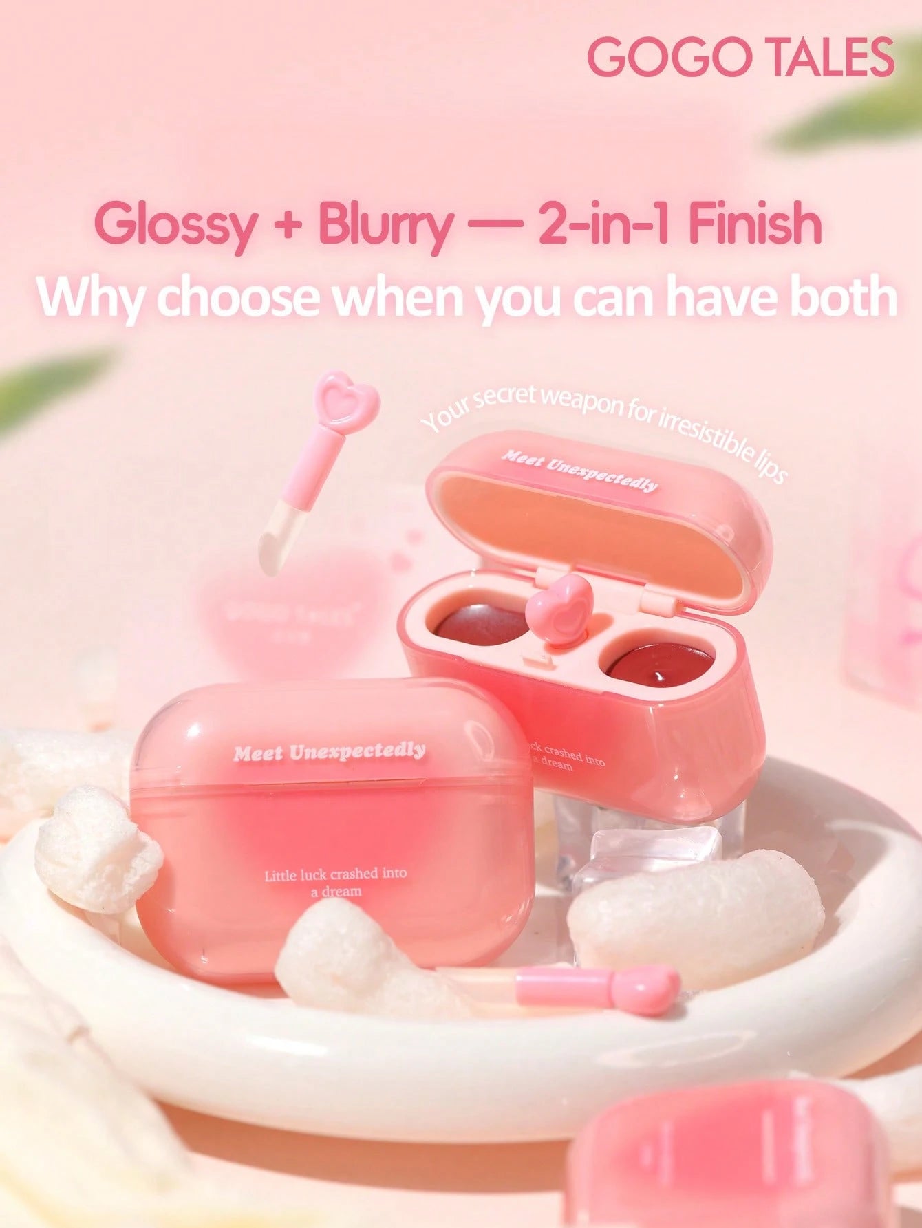 GOGO TALES GOGOTALES Dual-Color Lipstick Inspired By Headphones, Long-Lasting Moisturizing