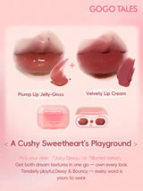SHEIN GOGO TALES GOGOTALES Dual-Color Lipstick Inspired By Headphones, Long-Lasting Moisturizing