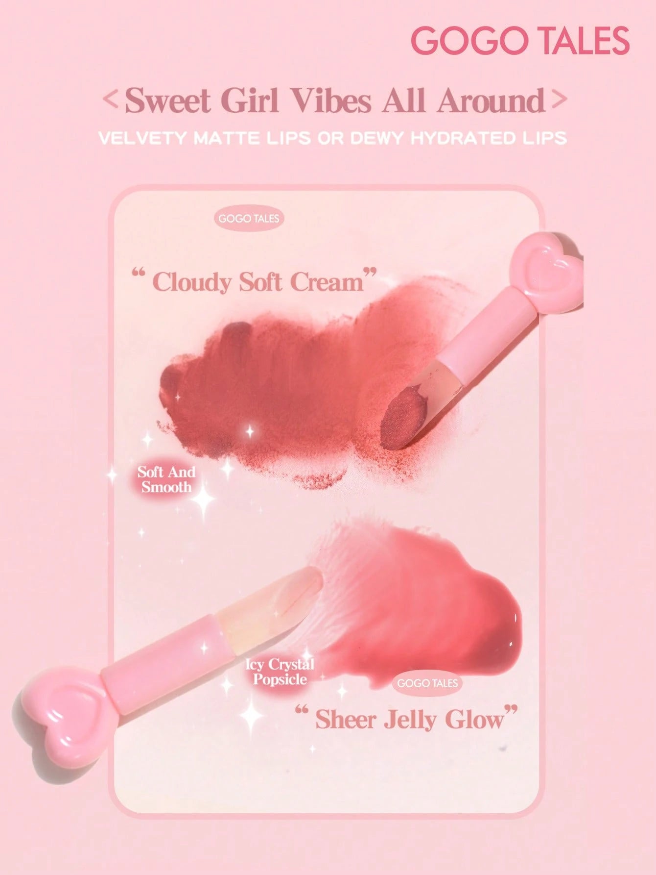 SHEIN GOGO TALES GOGOTALES Dual-Color Lipstick Inspired By Headphones, Long-Lasting Moisturizing
