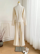 Celisse 2pcs/Set Elegant Cinched Waist Casual Outfit