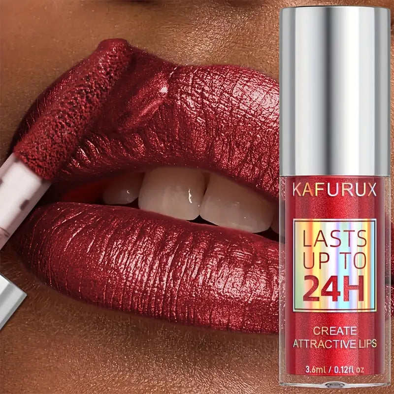 Temu KAFURUX Sparkling Red Lip Glaze #08