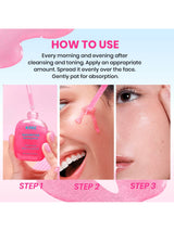 SHEIN KOEC NAD Peptide Revitalizing Essence - Anti-Aging Korean Skincare Essence, Firms, Reduces Wrinkles, Brightens (1.01 Fl Oz/30ml)  Watermelon Pink