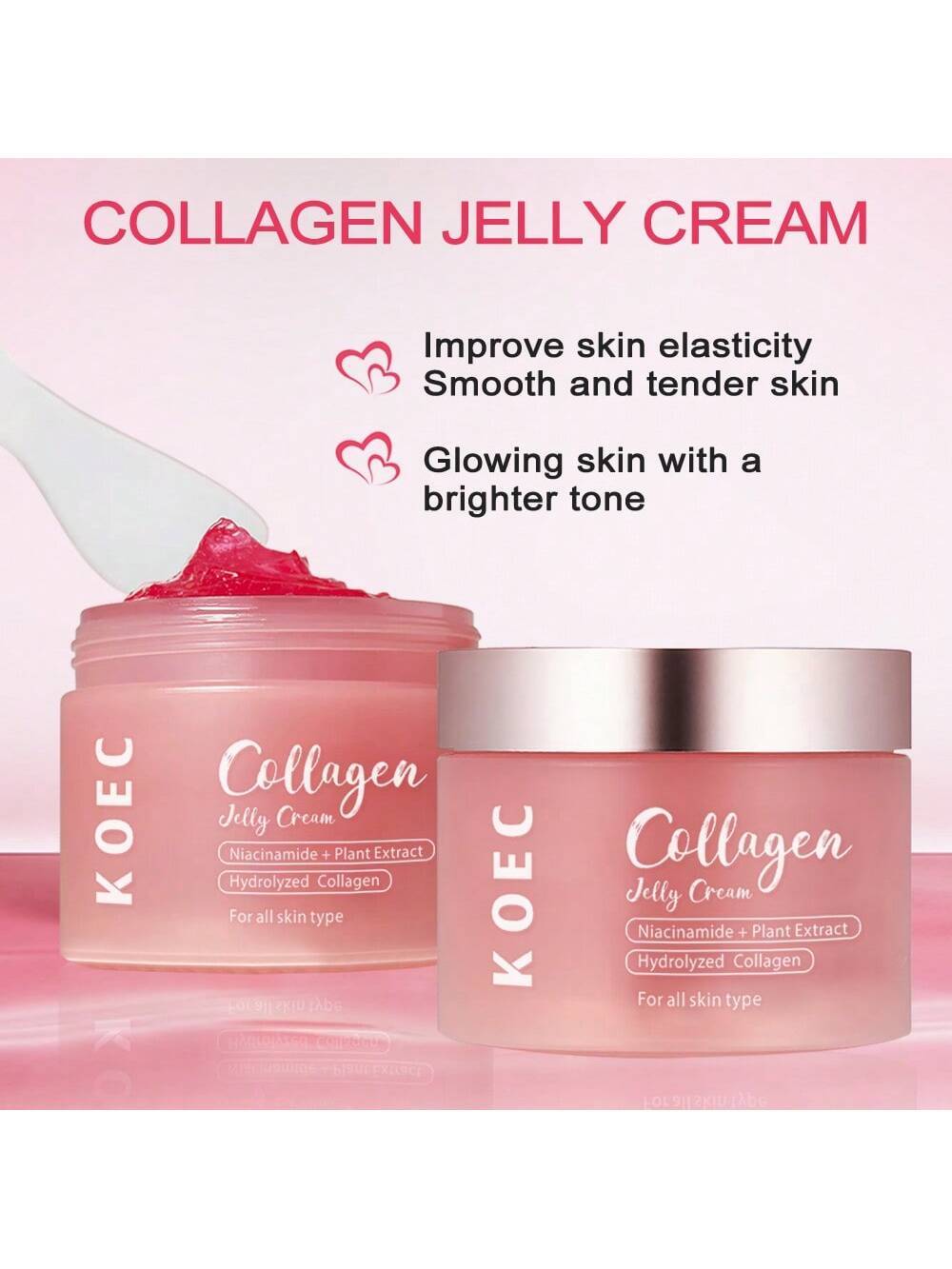 SHEIN KOEC Collagen & Niacinamide Gel Cream, Lifting & Moisturizing Face Cream, Daily Moisturizing Cream