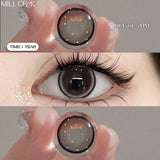SHEIN MILLCREEK MILL CREEK 1 Pair 14.5mm Natural Color Contact Lenses, Gray And Brown Soft Lenses