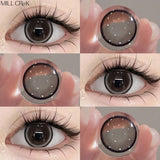 SHEIN MILLCREEK MILL CREEK 1 Pair 14.5mm Natural Color Contact Lenses, Gray And Brown Soft Lenses