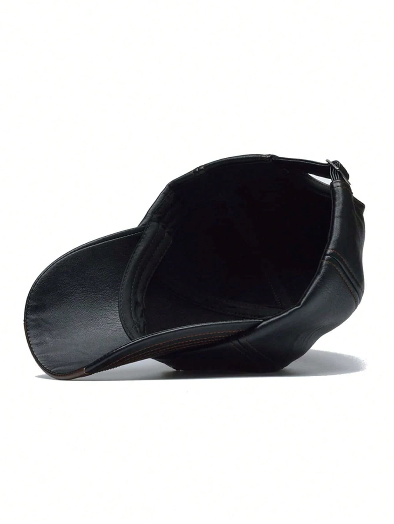 SHEIN Men's PU Polyurethane Baseball Cap Casual