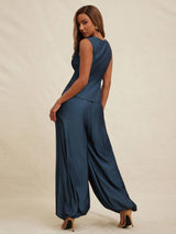 SHEIN طقم بلوز وبنطلون NYA SZN للنساء (بلوزة وبنطلون) 